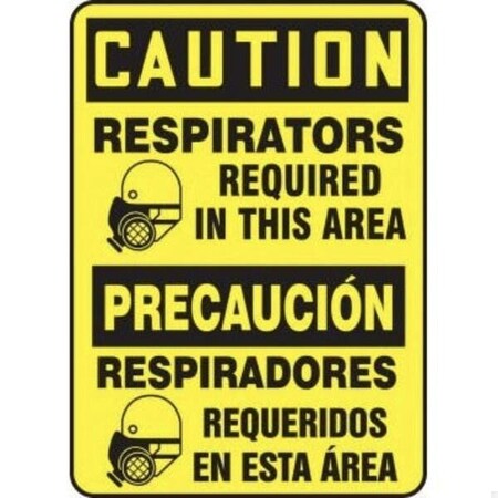 Accuform BILINGUAL OSHA CAUTION Safety Sign SBMPPA652XP SBMPPA652XP